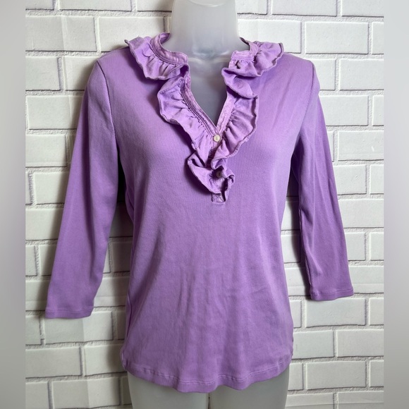 Lauren Ralph Lauren Tops - LAUREN RALPH LAUREN Purple Ruffled Women's Top/size M